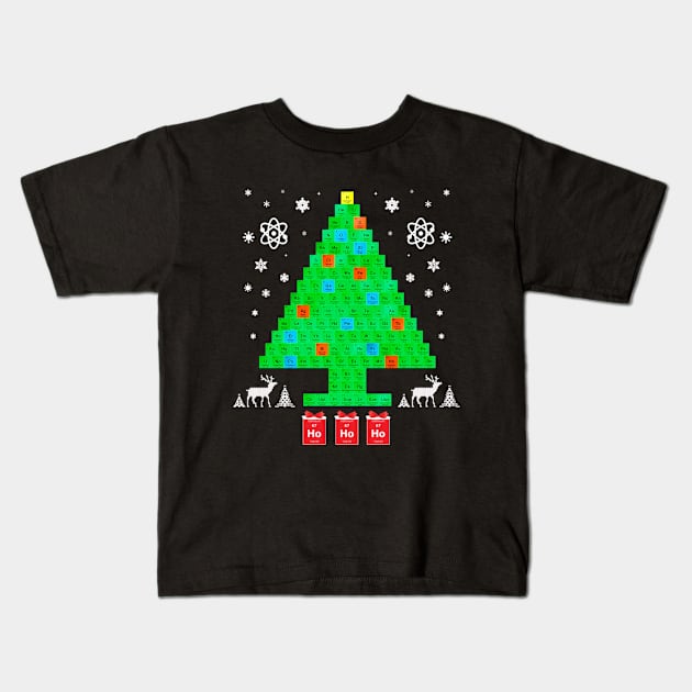 Chemistree Science Christmas Tree Kids T-Shirt by Angel arts